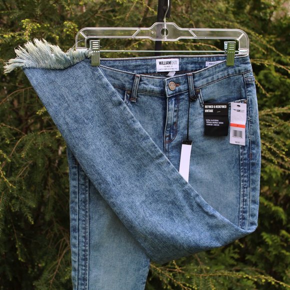 William Rast NWT Diagonal Fray-Hem Skinny Jeans - Picture 4 of 5
